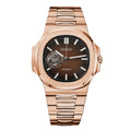 Brown Rose Gold Open Heart - NAUTIKO